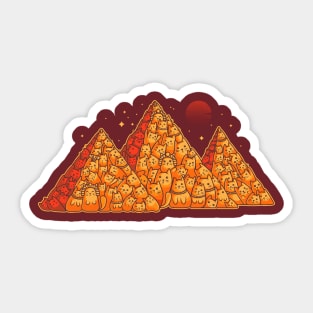 Purramids - cat pyramid Sticker